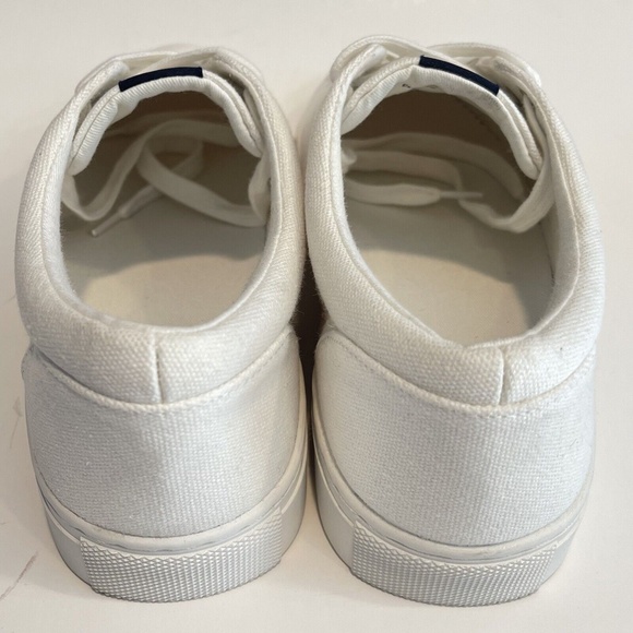 J. Crew White Road Trip Canvas Sneakers Womens Size 9 Casual Low Top Tennis Shoe - Picture 11 of 14